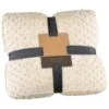Waffle Faux Fur Throw - Cream -Home Discount Store 372948 waffle faux fur throw cream 4
