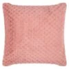 Waffle Faux Fur Cushion - Blush -Home Discount Store 373028 waffle faux fur cushion blush