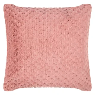 Waffle Faux Fur Cushion - Blush 3 Waffle Faux Fur Cushion - Blush