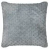 Waffle Faux Fur Cushion - Grey -Home Discount Store 373030 waffle faux fur cushion grey
