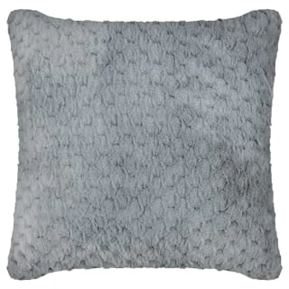 Waffle Faux Fur Cushion - Grey 3 Waffle Faux Fur Cushion - Grey