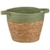 B&M Two Tone Wicker Basket - Green