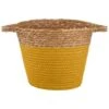 B&M Small Two Tone Wicker Basket - Ochre