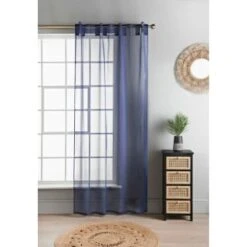 Amber Plain Voile 55 X 90" - Navy
