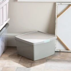 B&M Waffle Clip Box 25.5L - Grey -Home Discount Store 375472 grey 25 5l waffle clip box 4