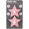 B&M Star Shaped Self Adhesive Hooks 2pk - Blush -Home Discount Store 376159 2pk star shaped self adhesive hooks pink
