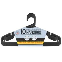 B&M Jumbo Hangers 10pk - Black -Home Discount Store 376555 10pk strong clothes hangers blacks 2