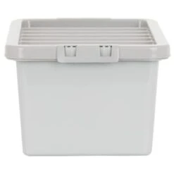 B&M Storage Box With Lid 11L - Graphite -Home Discount Store 377031 11l storage box grey