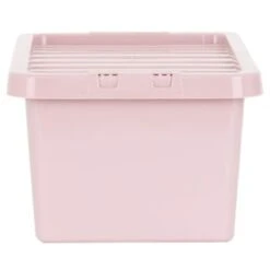 B&M Storage Box With Lid 11L - Dusty Pink -Home Discount Store 377033 11l storage box dusty pink 2