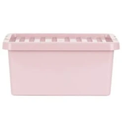 B&M Storage Box With Lid 11L - Dusty Pink -Home Discount Store 377033 11l storage box dusty pink