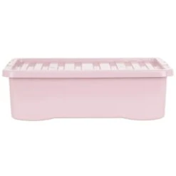 B&M Under Bed Storage Box 32L - Dusty Pink -Home Discount Store 377038 under bed storage box 32l dusty pink