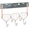 B&M Diamond Geo Overdoor Hooks - Rose Gold -Home Discount Store 377705 diamon geo over door hook rose gold
