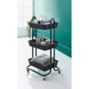 Spaceways 3 Tier Multi-Purpose Trolley - Black -Home Discount Store 378713 mobel 3 tier multipurpose trolley black