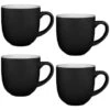 Simply Everyday Gloss Mugs 4pk - Black -Home Discount Store 380121 4pk simply everyday mugs black 3
