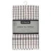 B&M Grey Check Tea Towels 3pk -Home Discount Store 380305 3pk check tea towels grey