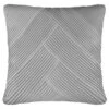 B&M Pleated Cushion - Silver -Home Discount Store 380360 silver pleated cushion1