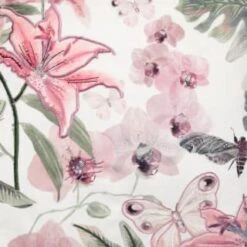 Embroidered Fleur Blush Cushion -Home Discount Store 380407 floral embroidered cushion 2