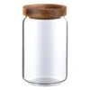 B&M Homestead Small Airtight Glass Jar With Acacia Lid -Home Discount Store 380516 airtight glass jar small