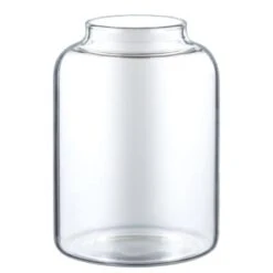 B&M Homestead Large Airtight Glass Jar With Acacia Lid -Home Discount Store 380521 airtight glass jar large 2