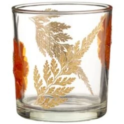 B&M Dried Flowers Tealight Holder - Orange -Home Discount Store 380589 dried flowers tealight holder orange 2