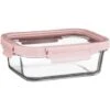 B&M Pink Glass Food Container - Large -Home Discount Store 380659 glass food container pink large 2
