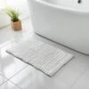 Retreat Knitted Bath Mat 50 X 80cm - White -Home Discount Store 381565 retreat knitted bath mat white