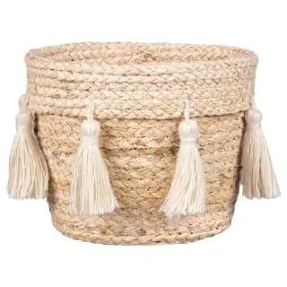 Serres Tassel Basket - Natural 3 Serres Tassel Basket - Natural