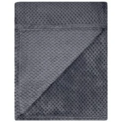 B&M Waffle Throw - Dark Slate -Home Discount Store 383152 supersoft waffle throw dark slate 3