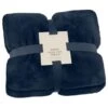 Heritage Collection Aspen Faux Fur Throw - Navy -Home Discount Store 383180 aspen throw navy 41