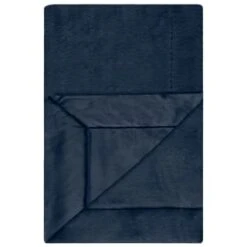Heritage Collection Aspen Faux Fur Throw - Navy -Home Discount Store 383180 aspen throw navy1