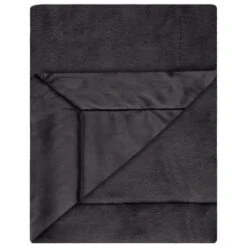 Heritage Collection Aspen Faux Fur Throw - Charcoal -Home Discount Store 383182 aspen throw charcoal 2