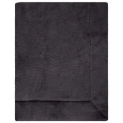 Heritage Collection Aspen Faux Fur Throw - Charcoal -Home Discount Store 383182 aspen throw charcoal