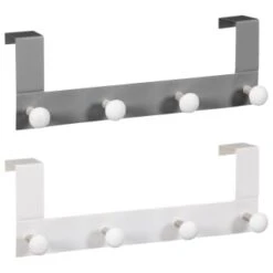 B&M Heavy Duty Overdoor Hooks - White -Home Discount Store 383565 heavy duty overdoor hooks main