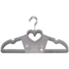 B&M Velvet Heart Shaped Hangers 8pk - Grey -Home Discount Store 383671 8pk velvet shaped hangers hearts grey 2