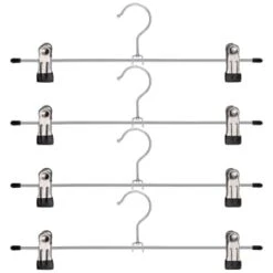 Metal Soft Grip Clip Hangers 4pk -Home Discount Store 383689 4pk metal soft grip trouser hangers