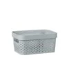 B&M Medium Rectangular Spot Storage Basket - Grey -Home Discount Store 384230 rectangular medium spot basket grey