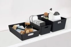 Soho Storage Tub 10 X 30 X 10cm - Graphite -Home Discount Store 384312 384322 384405 soho box graphite group 1