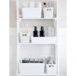 Soho Storage Tub 10 X 30 X 10cm - White -Home Discount Store 384323 384402 384407 384416 soho box white group1 2