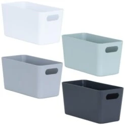 Soho Storage Tub 10 X 30 X 10cm - White -Home Discount Store 384402 soho size c box 10x30x10cm group1 2
