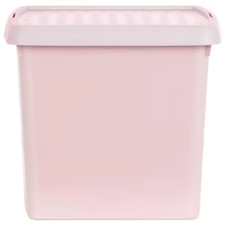 B&M Waffle Clip Box Storage Cube 14L - Dusty Pink 4 B&M Waffle Clip Box Storage Cube 14L - Dusty Pink - Image 2
