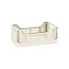 Mini Stacking Fold Flat Crate 22.2 X 15 X 8.7cm - Cream -Home Discount Store 384981 home essebtials mini stacking fold flat crate cream 2