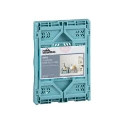 Mini Stacking Fold Flat Crate 22.2 X 15 X 8.7cm - Teal -Home Discount Store 384982 home essebtials mini stacking fold flat crate soft teal