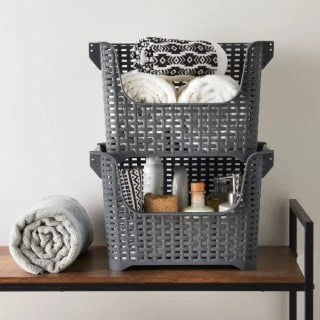 Rattan Stacking Caddy 4 Rattan Stacking Caddy - Image 2