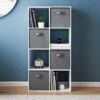 Lokken 8 Cube Shelving Unit With 4 Baskets -Home Discount Store 385647 lokken 8 cube shelving unit with 4 baskets