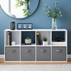 Featured Products -Home Discount Store 385647 lokken 8 cube shelving with 4 baskets