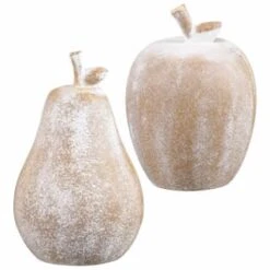 B&M Wooden Fruit Ornament - Pear -Home Discount Store 387527 wooden fruit ornament pear