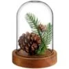 B&M Pine Cone Arrangement In Cloche -Home Discount Store 387532 pine cone arrangement in cloche