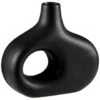 B&M Matte Black Vase -Home Discount Store 387605 huabao curved vase black