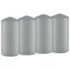 Grey Pillar Candles 4pk -Home Discount Store 387750 4 pack grey pillar candles 2