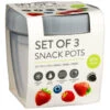 B&M Set Of 3 Snack Pots 3pk -Home Discount Store 388508 set of 3 snackpots